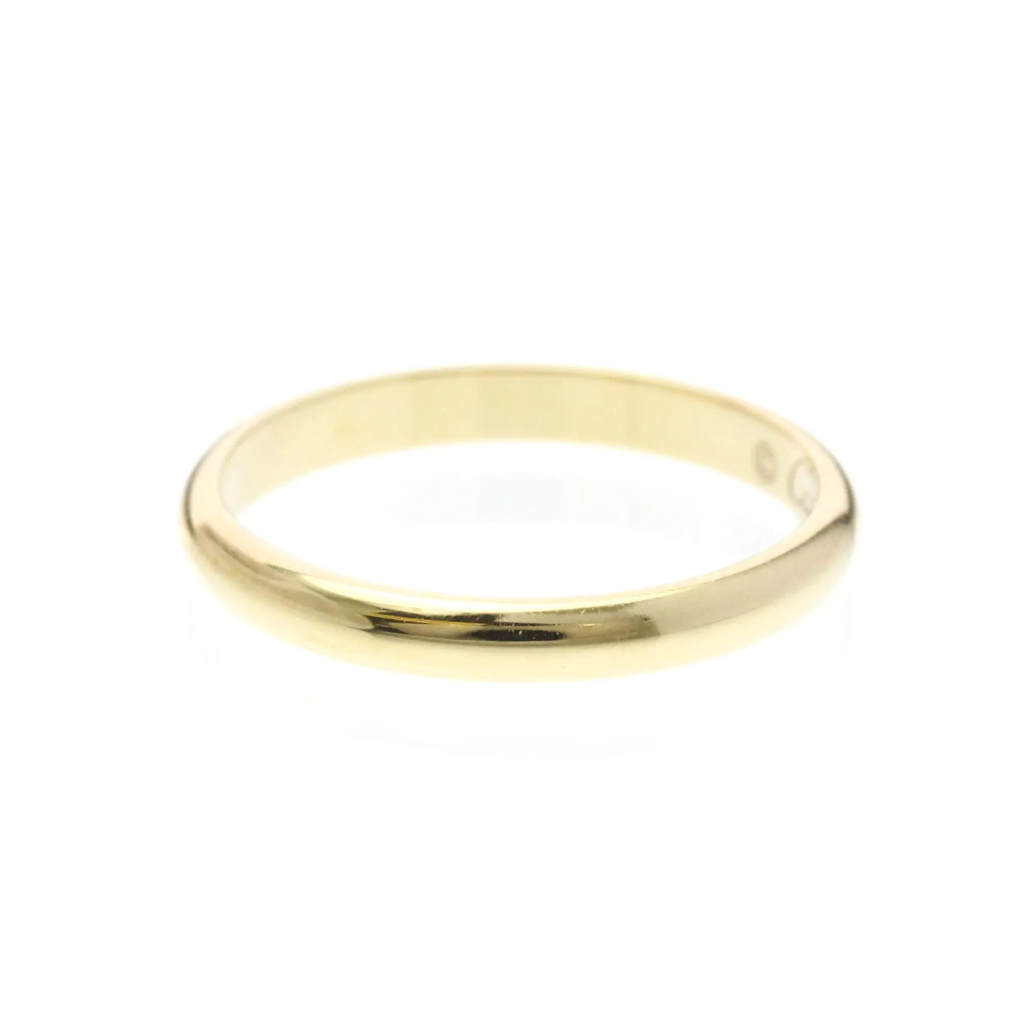 Cartier 1895 Wedding Band 18K Yellow Gold Gold Yellow_Gold Ring Jewelry (Pre-Owned)