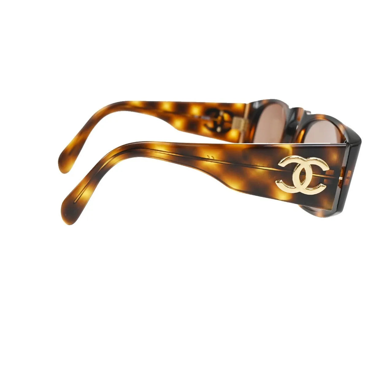 Chanel Logo Cc Plastic Brown Plastic Sunglasse Accessory (Pre-Owned)