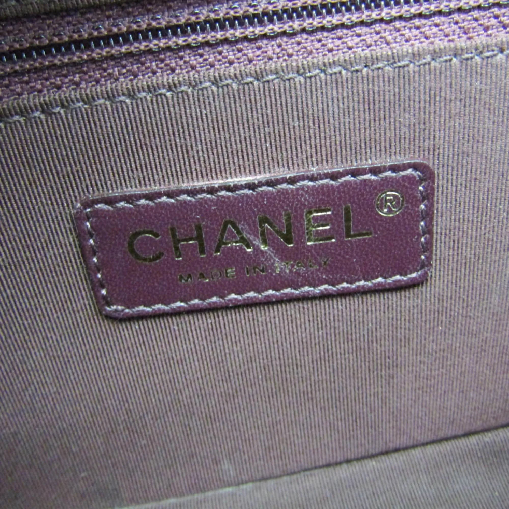 Chanel Coco Boy Camera Quilted Leather Gold Leather Shoulder Bag Bag (Pre-Owned)