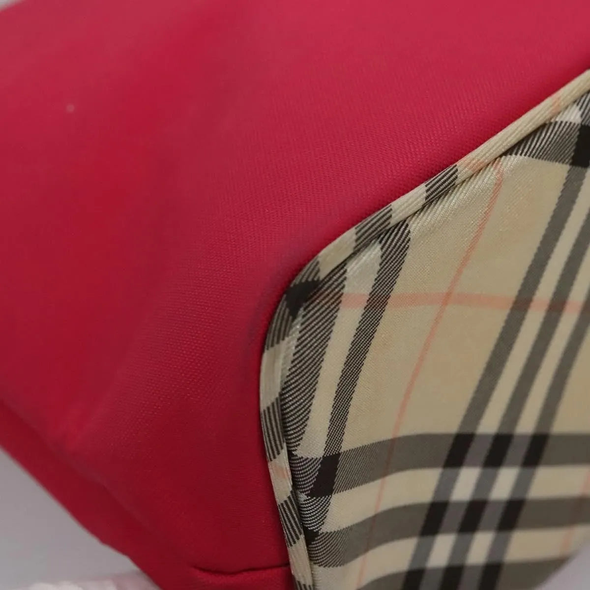 Burberry Nova Check Blue Label Nylon Pink Nylon Shoulder Bag Bag (Pre-Owned)