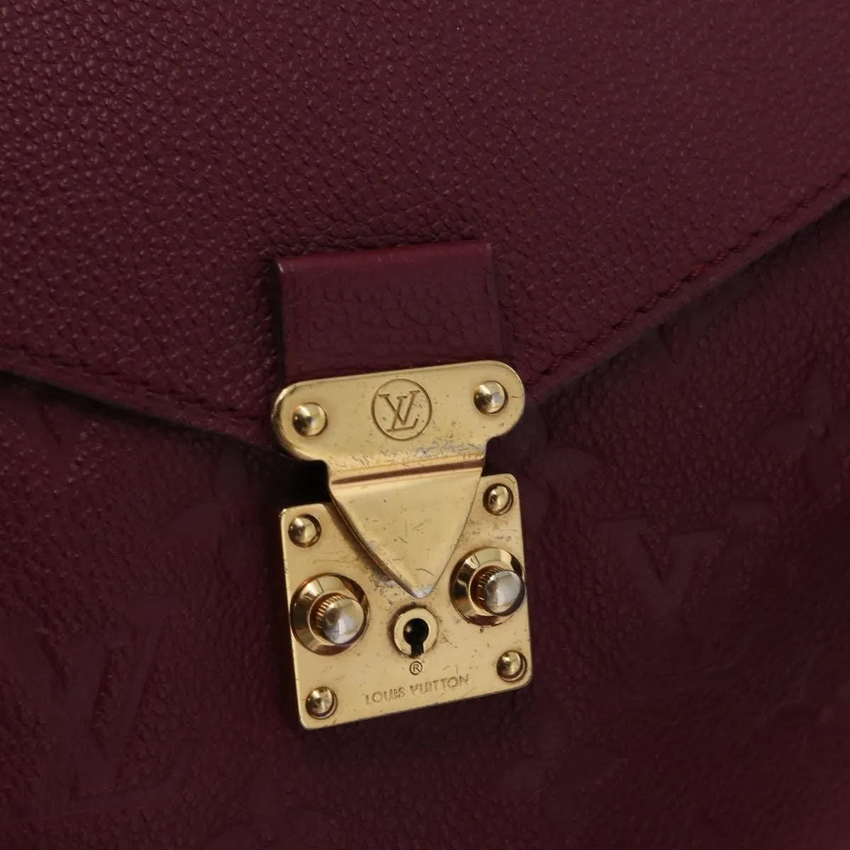 Louis Vuitton Metis Hobo Monogram Empreinte Leather Burgundy Leather Handbag (Pre-Owned)