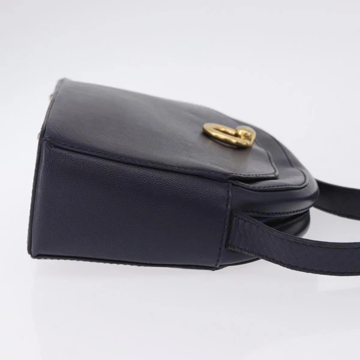 Celine Vintage Leather Navy Leather Shoulder Bag Bag (Pre-Owned)