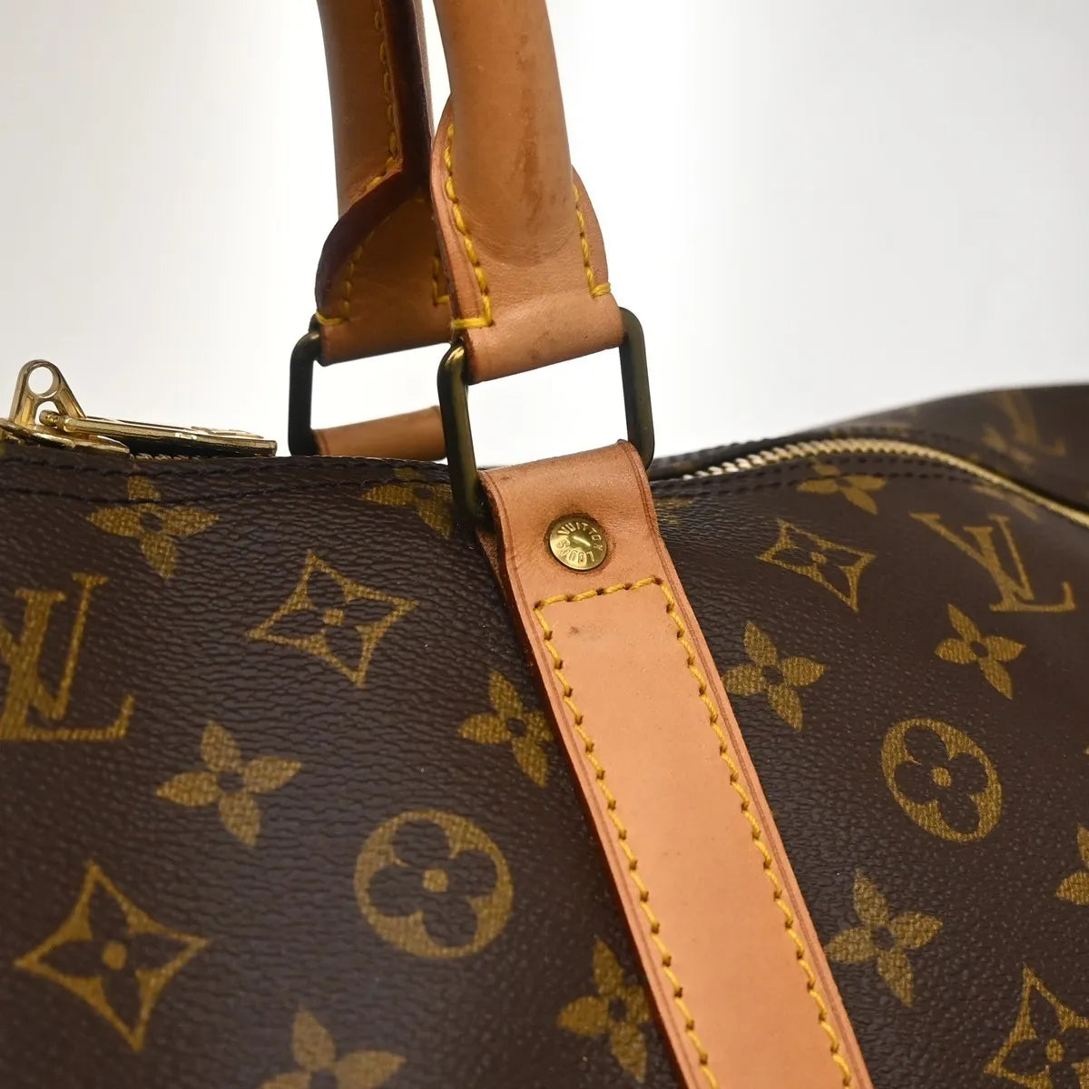 Louis Vuitton Keepall Bag Monogram Canvas Brown Canvas Travel Bag Bag (Pre-Owned)