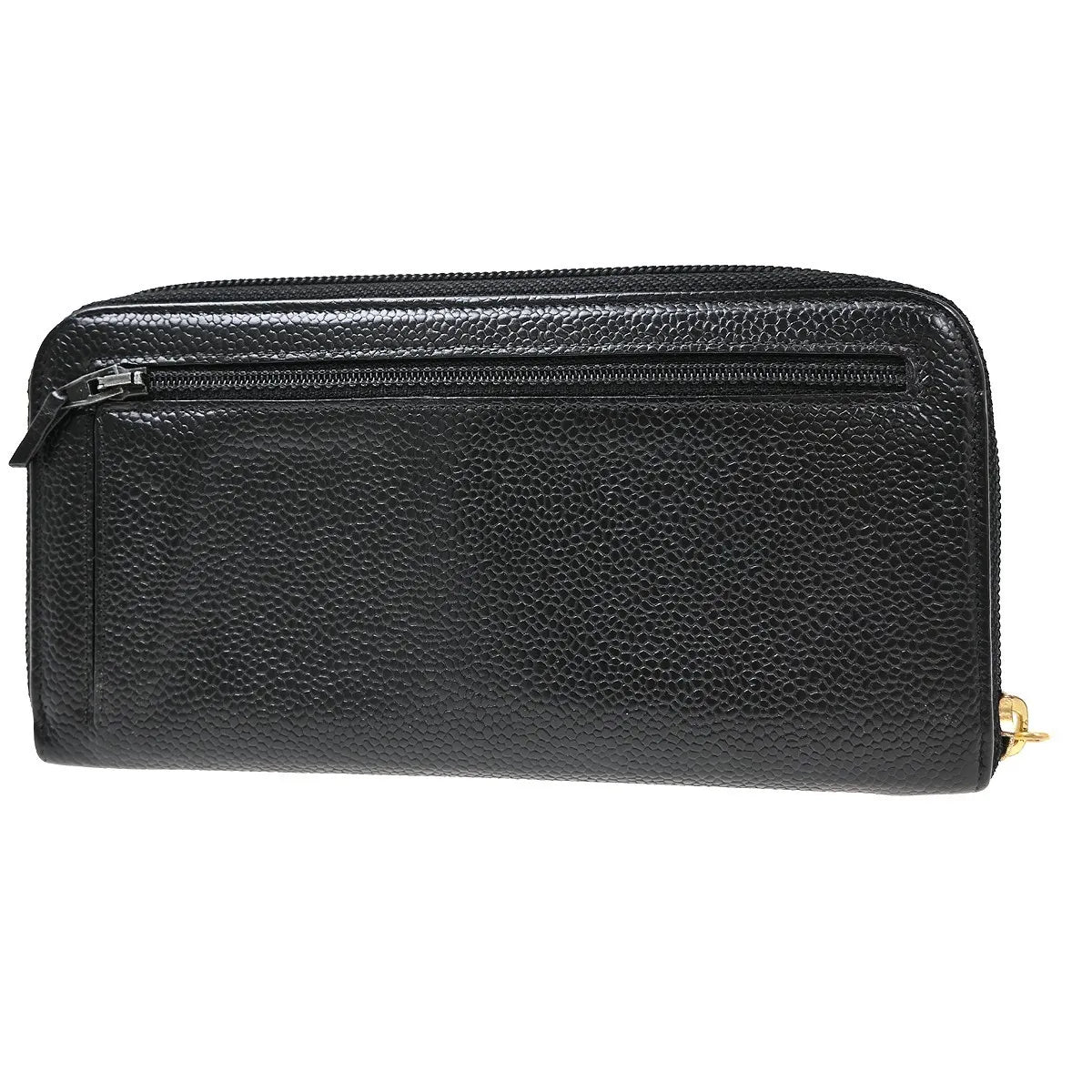 Chanel Timeless Cc Zipped Caviar Black Leather Wallets Accessory (Pre-Owned)