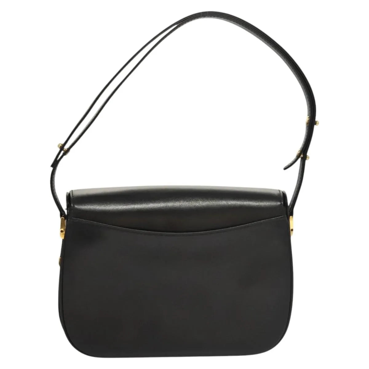 Bally Vintage Leather Black Leather Shoulder Bag Bag (Pre-Owned)
