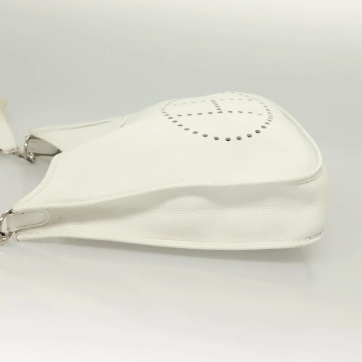 Hermes Evelyne Bag Gen I Togo White Leather Handbag (Pre-Owned)