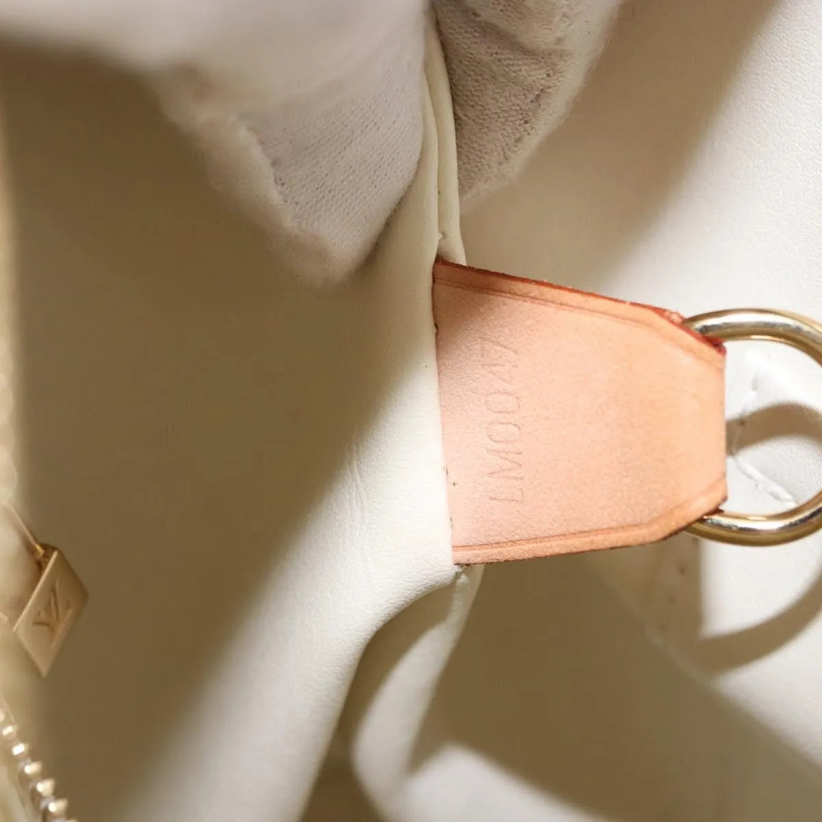 Louis Vuitton Houston Monogram Vernis Beige Patent_Leather Handbag (Pre-Owned)