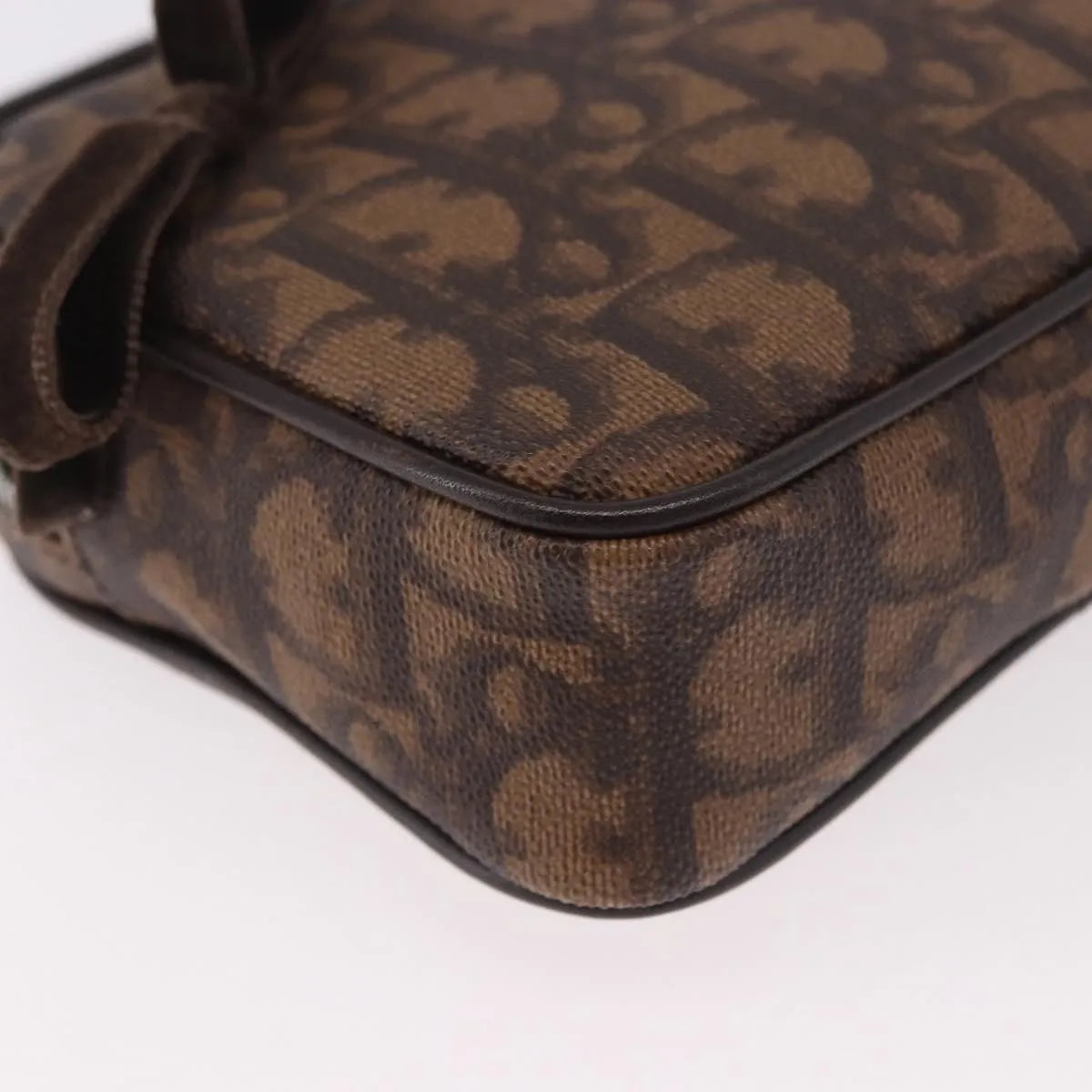 Christian Dior Vintage Trotter Diorissimo Canvas Brown Canvas Clutche & Pouche Bag (Pre-Owned)