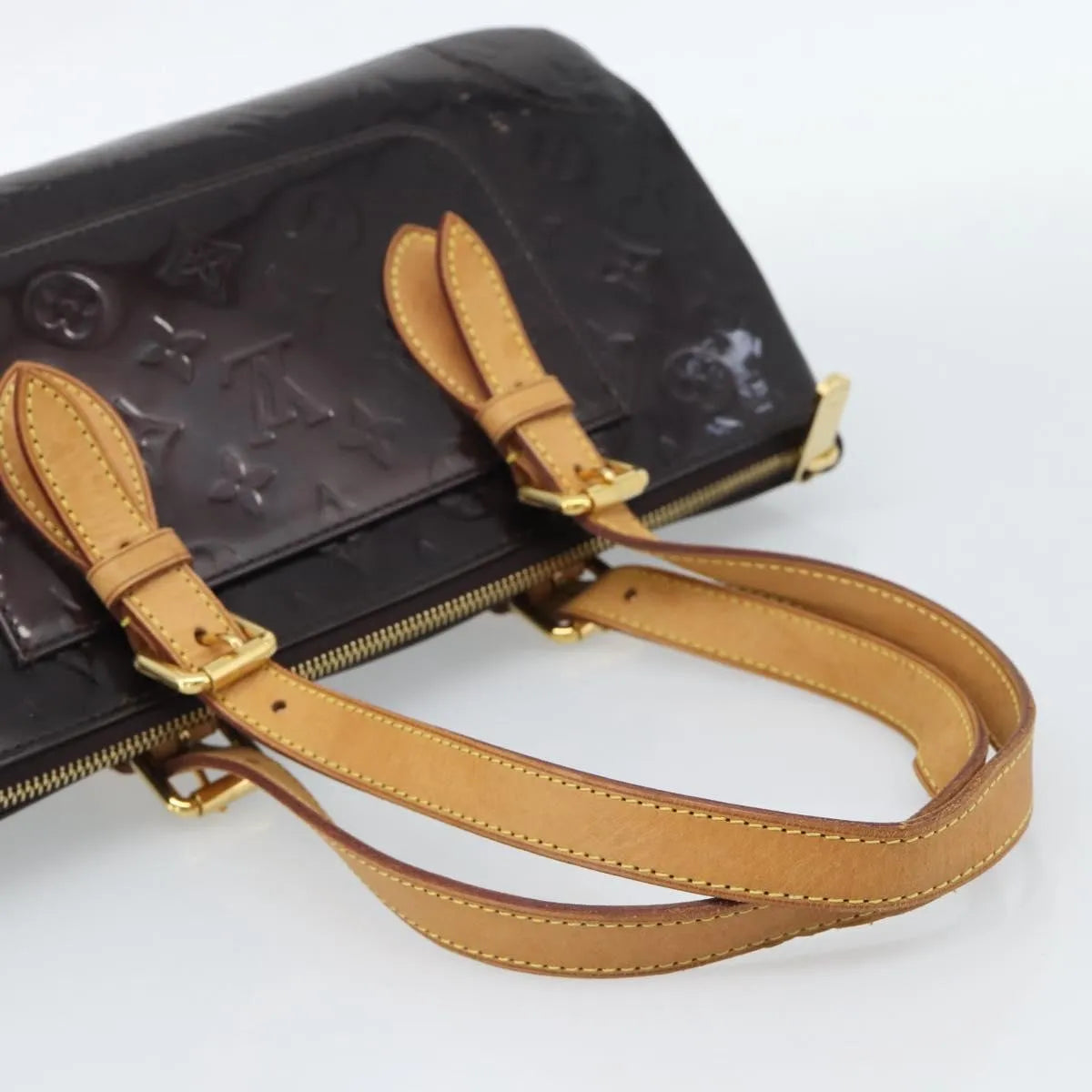 Louis Vuitton Rosewood Avenue Handbag Monogram Brown Patent_Leather Handbag (Pre-Owned)