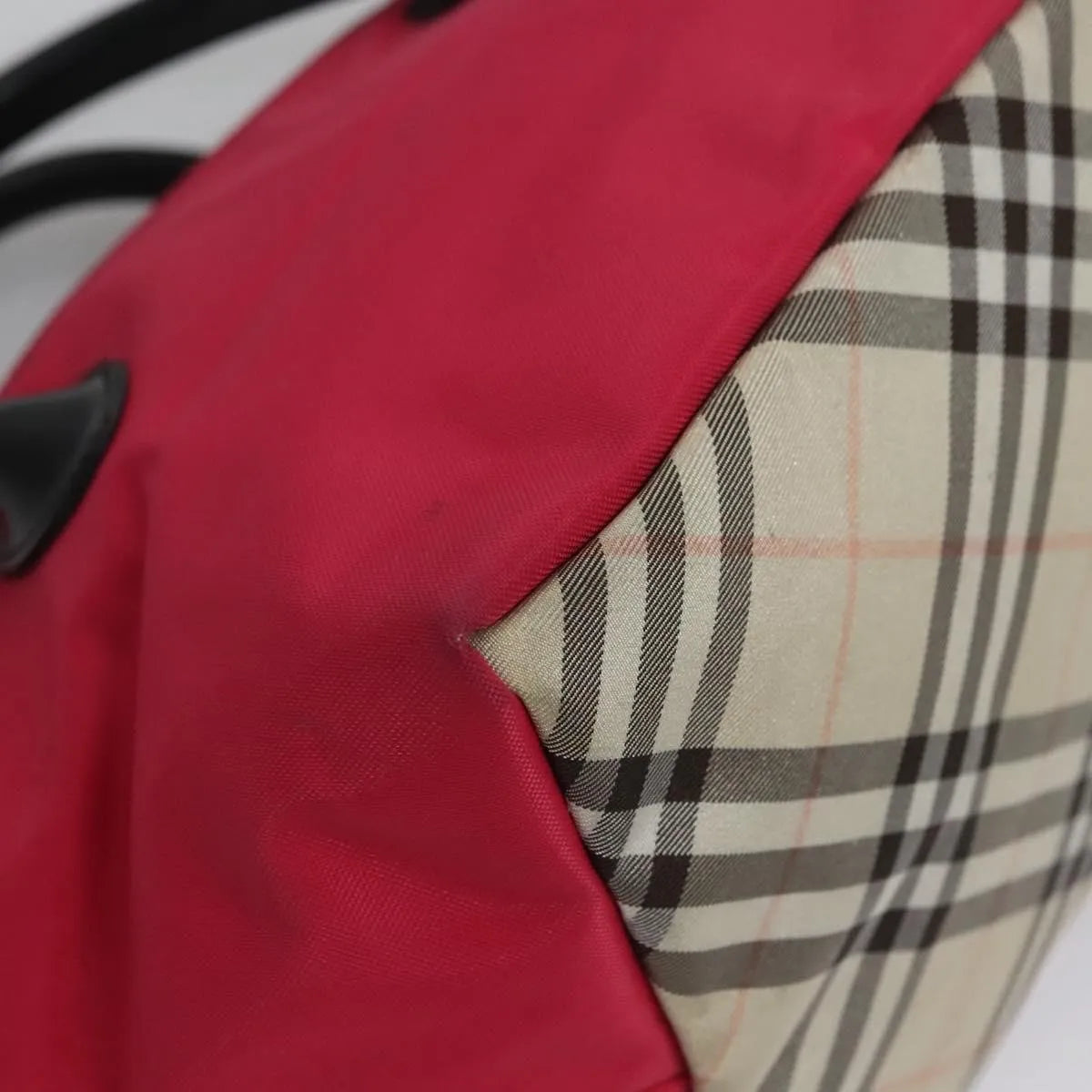 Burberry Blue Label Nylon Pink Nylon Tote Bag Bag (Pre-Owned)