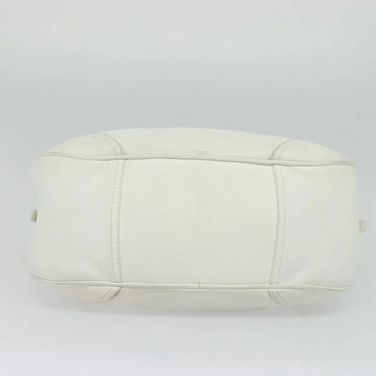 Celine Vintage Leather White Leather Handbag (Pre-Owned)