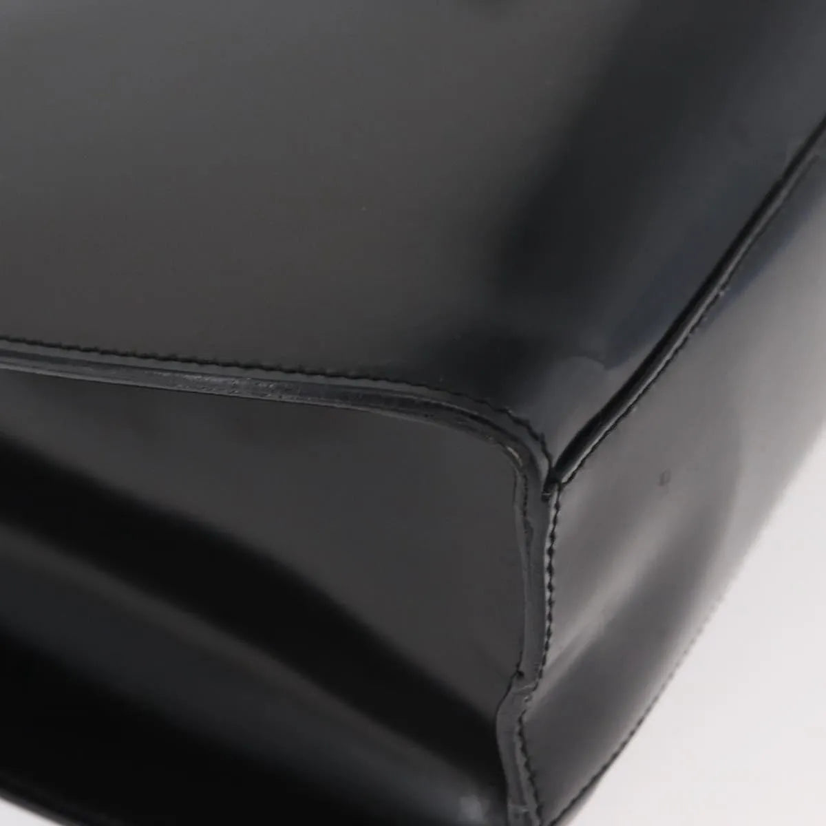Salvatore Ferragamo Gancini Tote Patent Leather Black Patent_Leather Tote Bag Bag (Pre-Owned)
