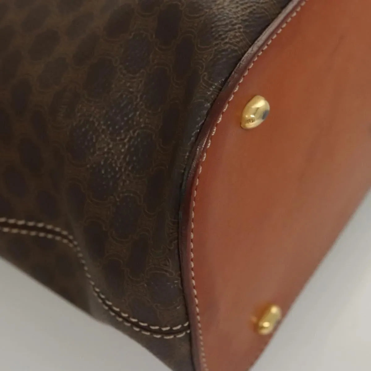 Celine Macadam Macadam With Leather Brown Canvas Handbag (Pre-Owned)