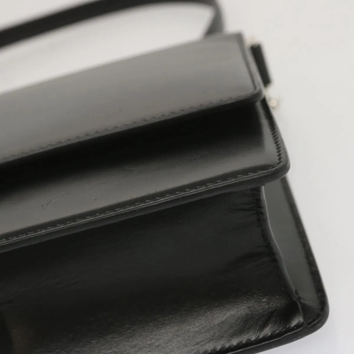 Givenchy 4G Shoulder Bag Leather Black Leather Shoulder Bag Bag (Pre-Owned)