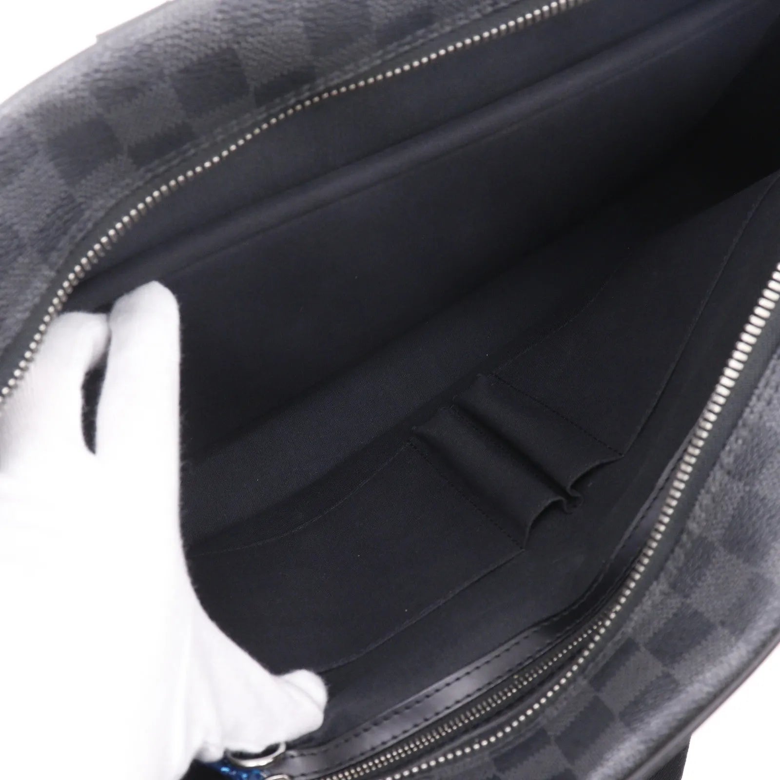 Louis Vuitton Porte-Documents Voyage Damier Graphite Black Canvas Briefcase Bag (Pre-Owned)