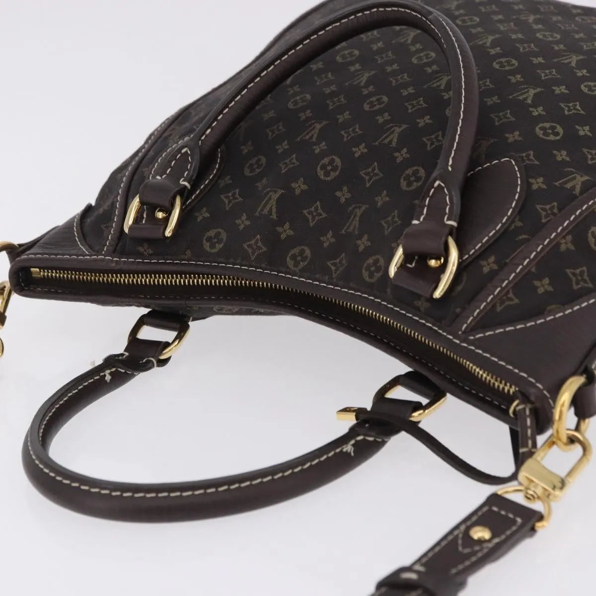 Louis Vuitton Angele Mini Lin Brown Canvas Handbag (Pre-Owned)