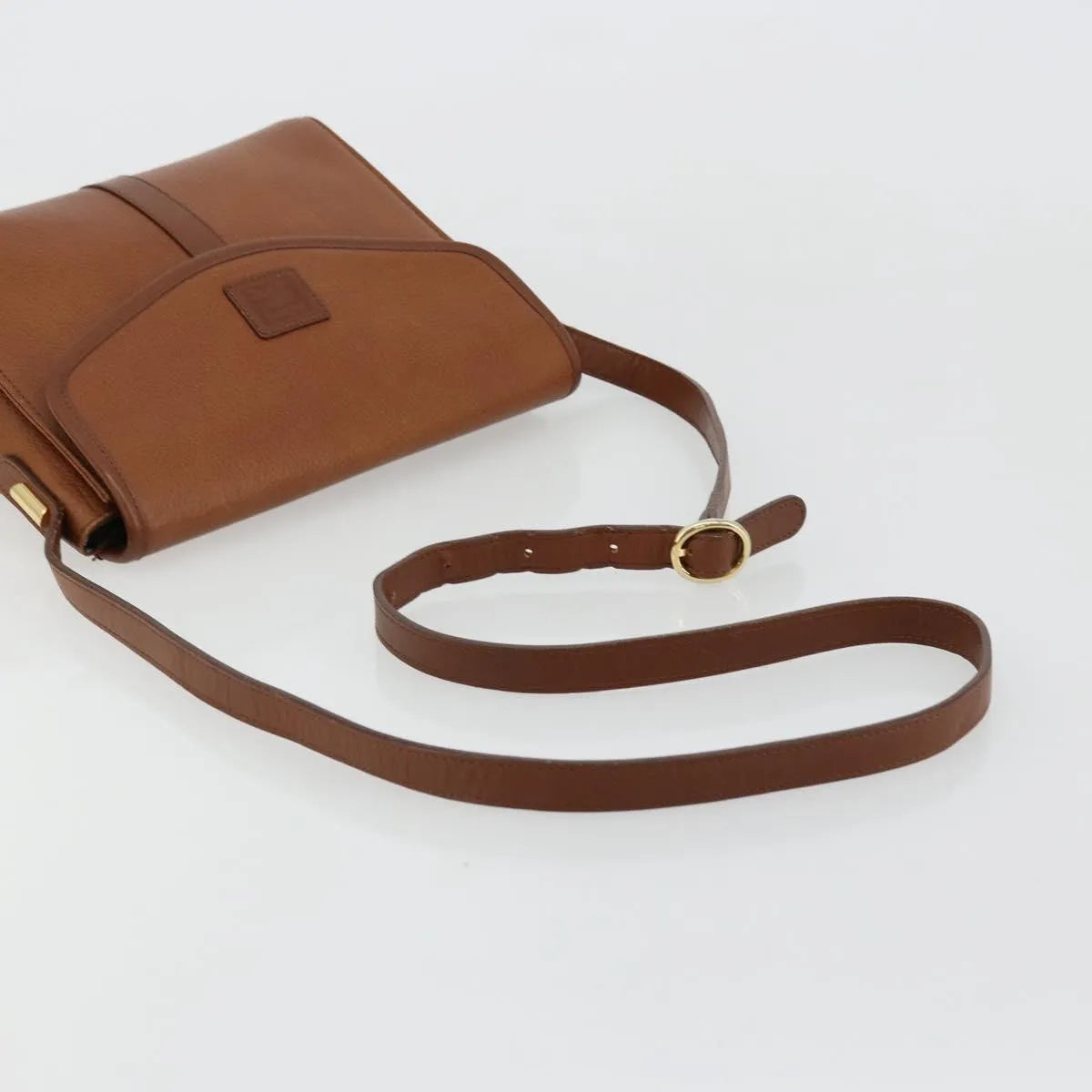 Burberry Vintage Flap Leather Beige Leather Shoulder Bag Bag (Pre-Owned)