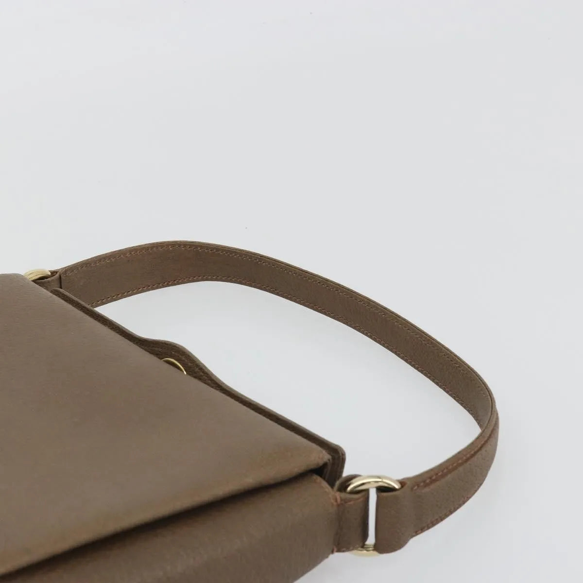Gucci Vintage Convertible Box Leather Brown Leather Handbag (Pre-Owned)