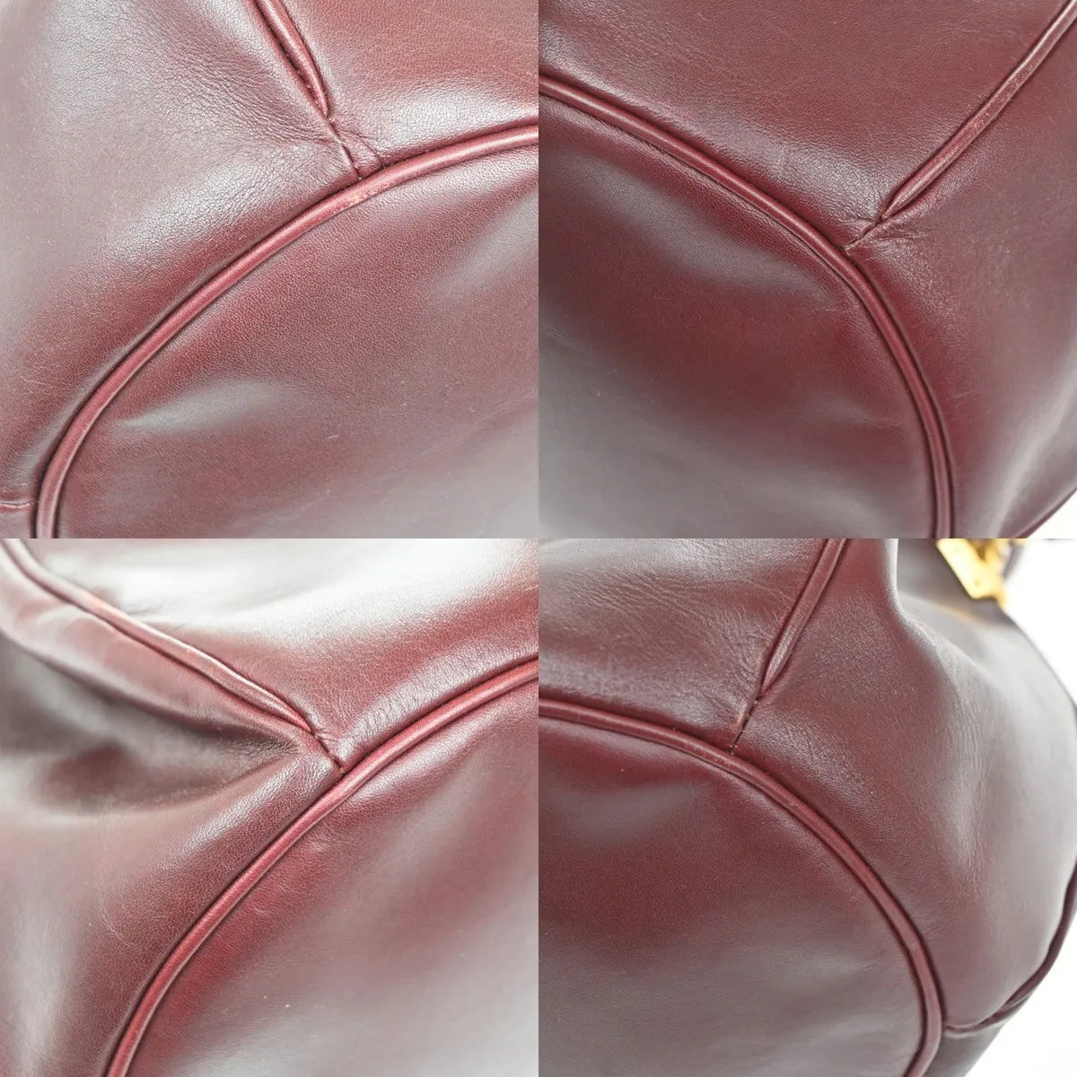 Cartier Must De Cartier Leather Red Leather Shoulder Bag Bag (Pre-Owned)