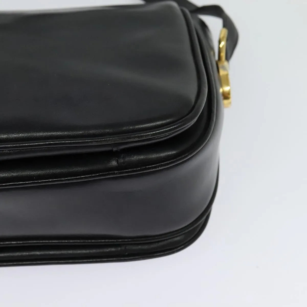 Celine Vintage Leather Black Leather Shoulder Bag Bag (Pre-Owned)