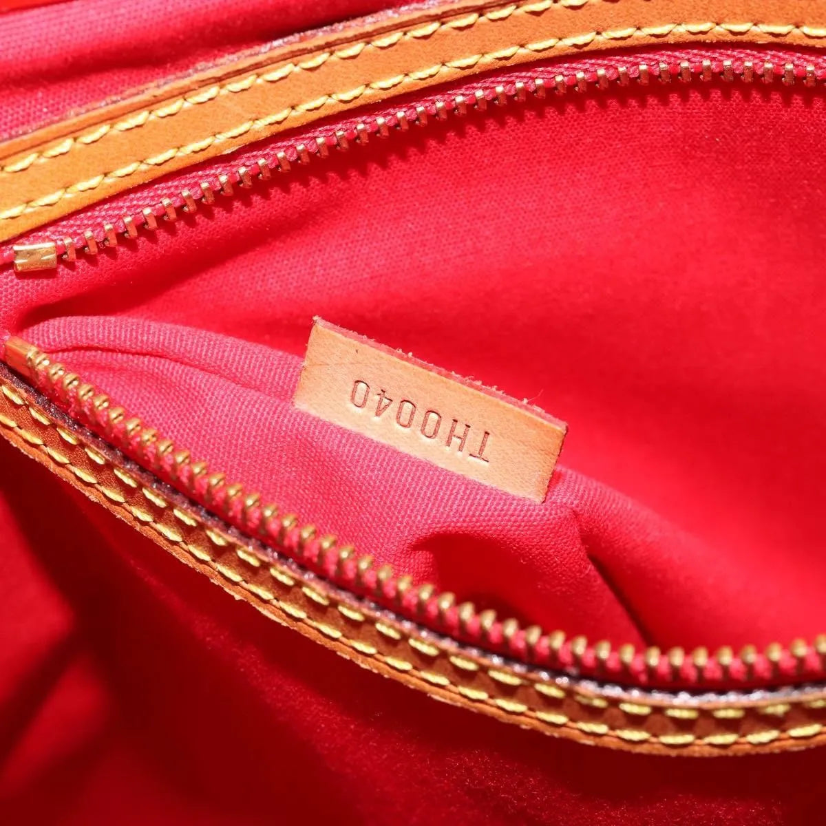 Louis Vuitton Reade Monogram Vernis Red Patent_Leather Handbag (Pre-Owned)