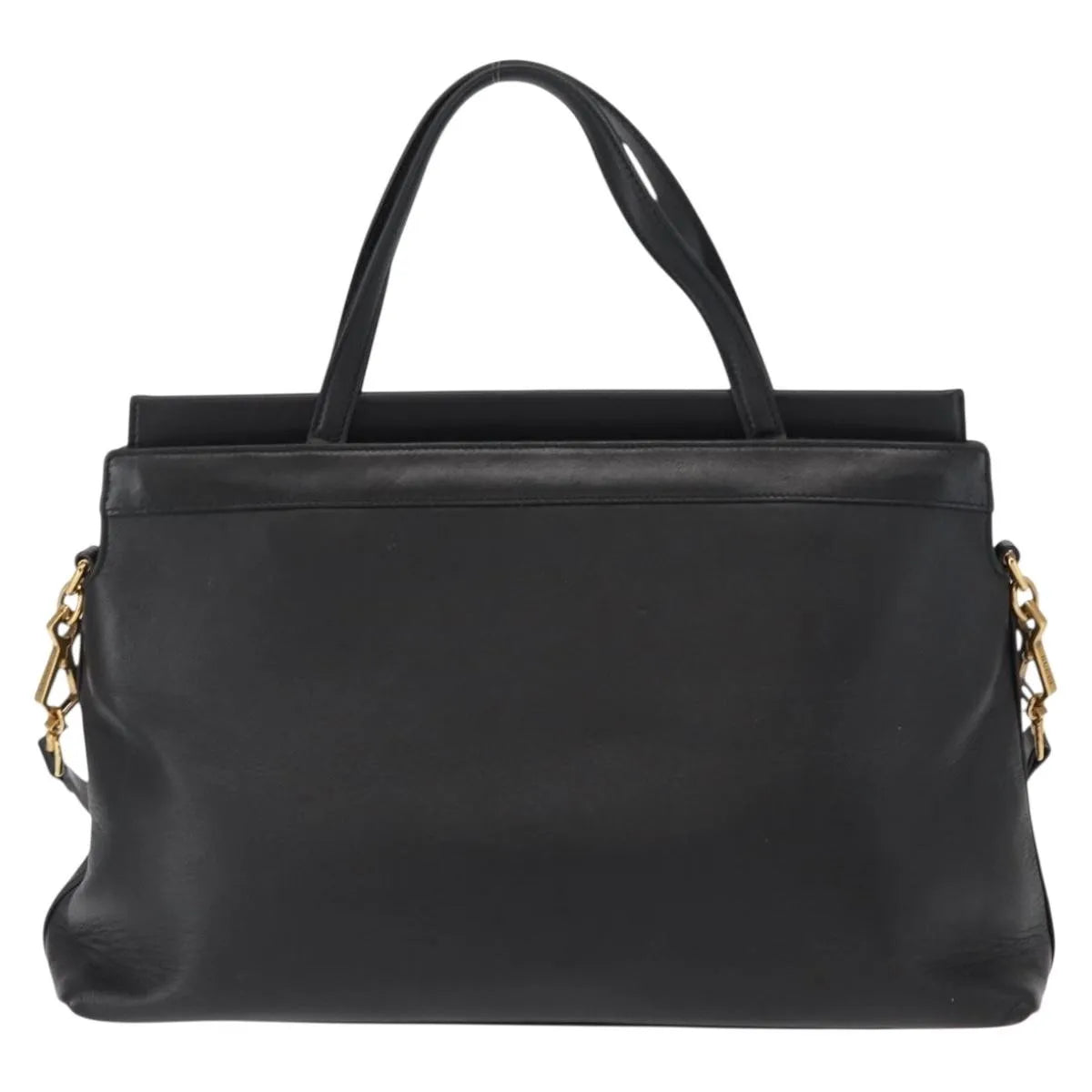 Gucci Linea Matisse Interlocking G Top Handle Tote Leather Black Leather Shoulder Bag Bag (Pre-Owned)