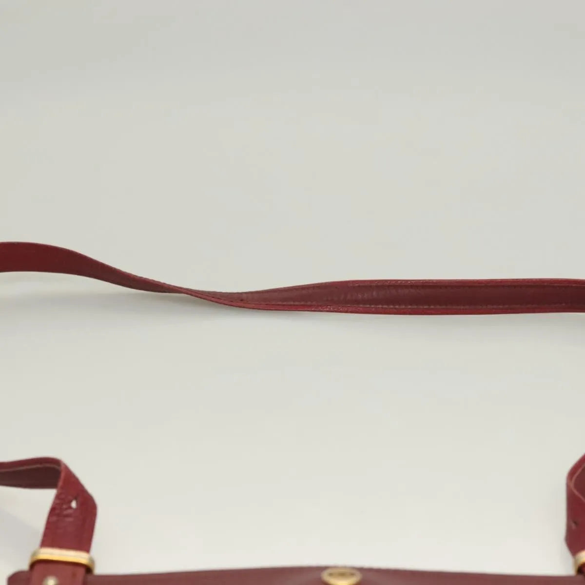 Cartier Vintage Must De Cartier Leather Burgundy Leather Shoulder Bag Bag (Pre-Owned)