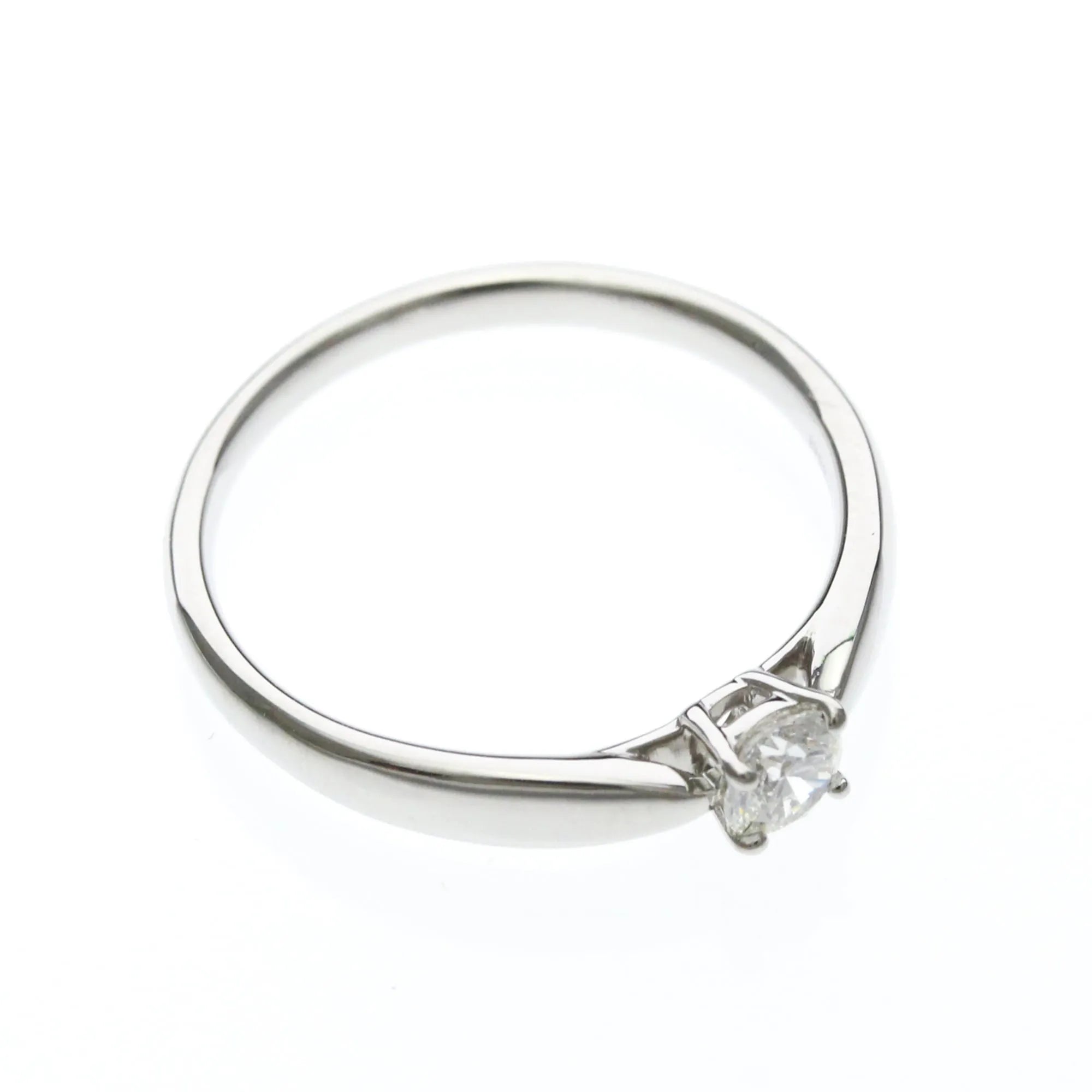 Tiffany & Co. Harmony Solitaire Platinum With Rbc Diamond Silver Platinum Ring Jewelry (Pre-Owned)