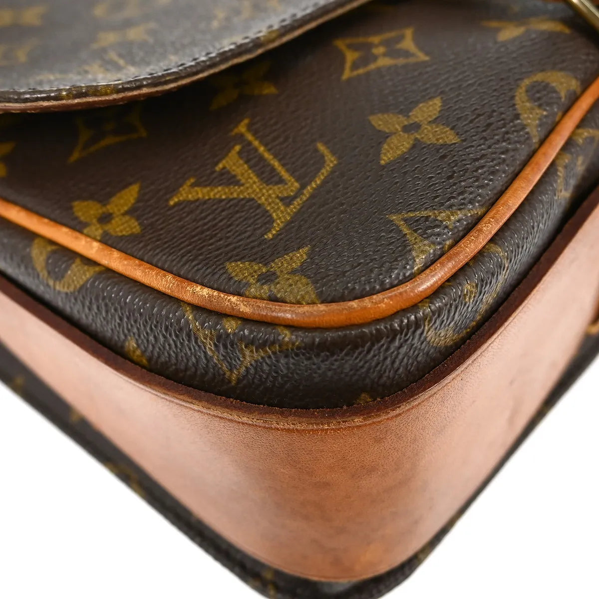 Louis Vuitton Cartouchiere Monogram Canvas Brown Canvas Shoulder Bag Bag (Pre-Owned)