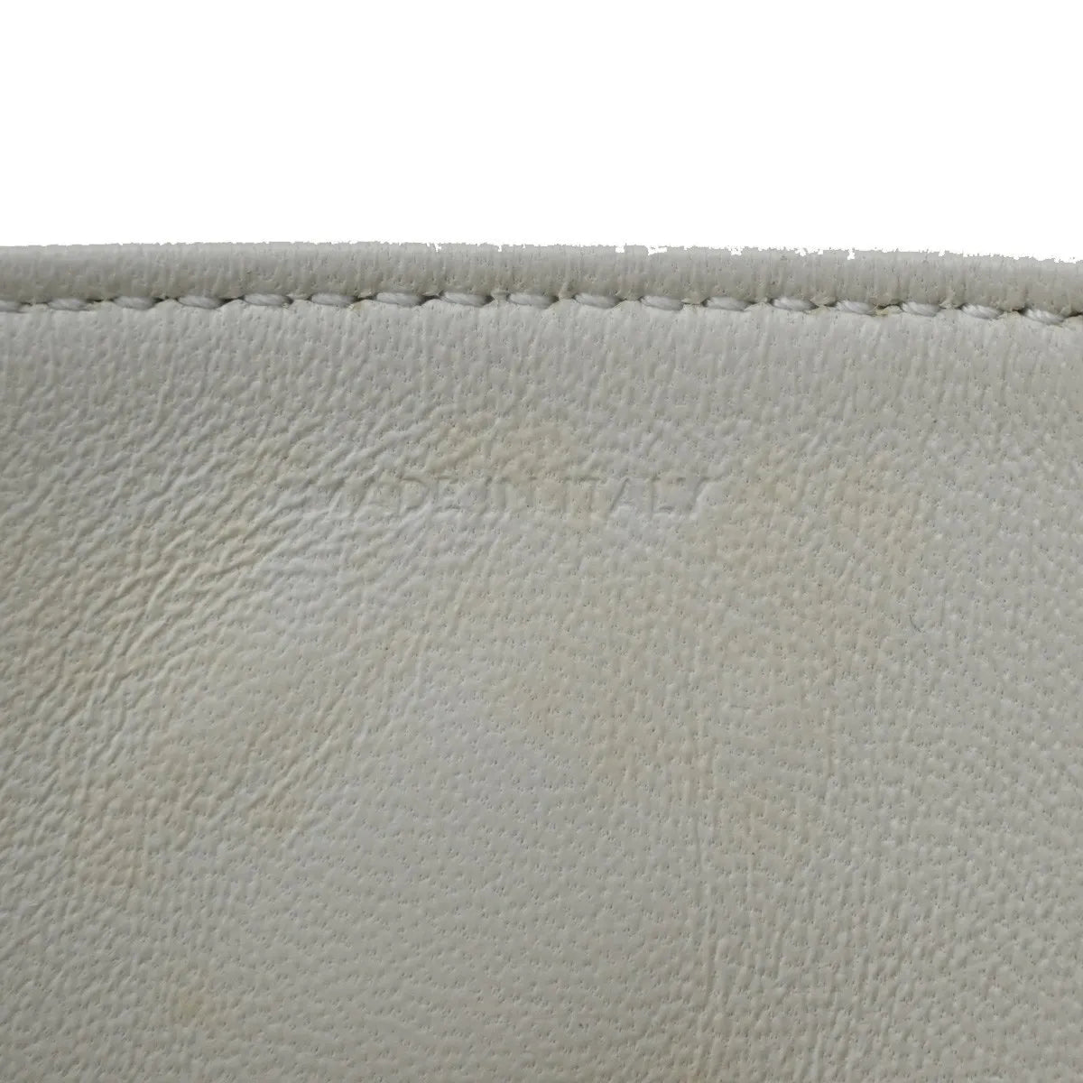 Celine Triangle Leather White Leather Shoulder Bag Bag (Pre-Owned)