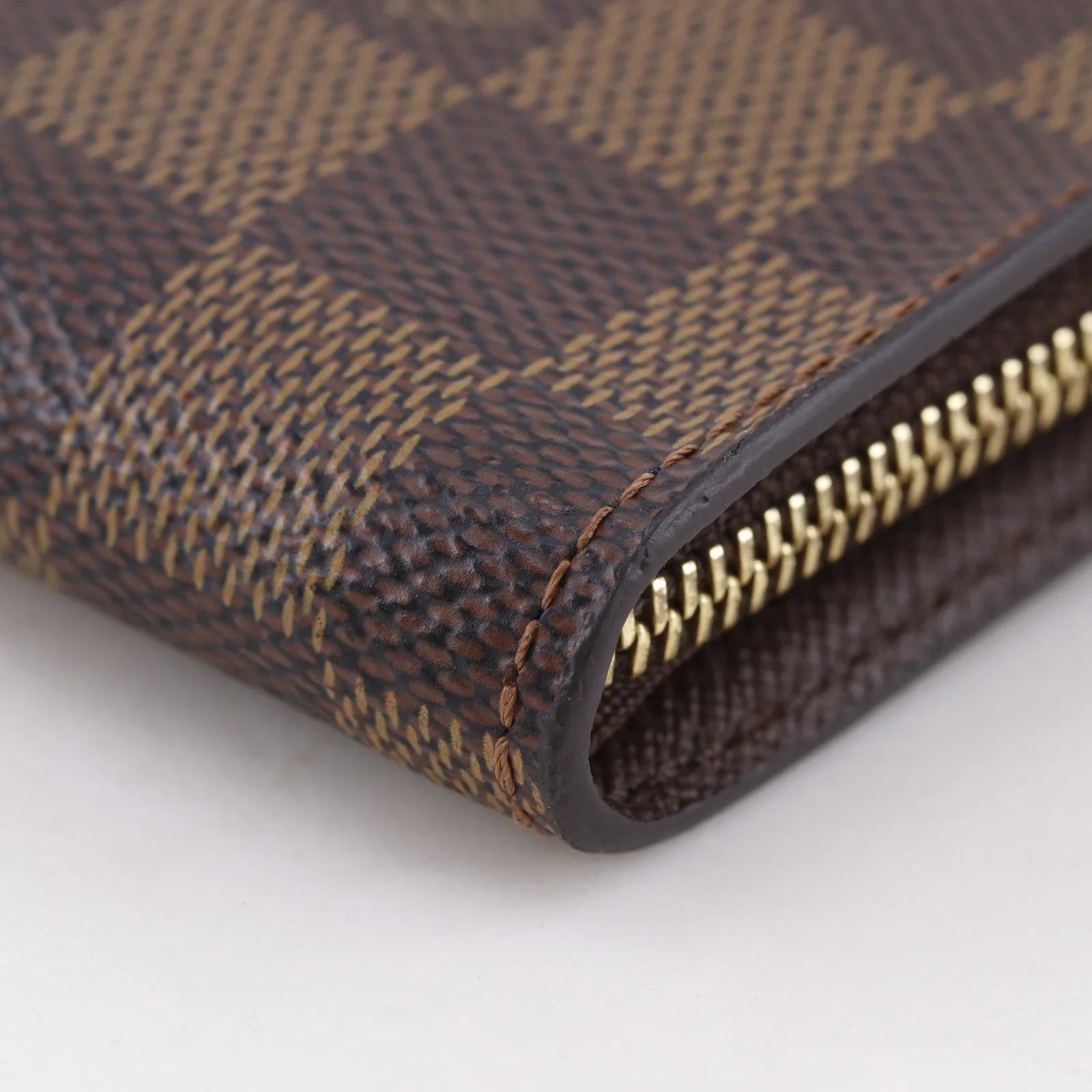 Louis Vuitton Zippy Organizer Damier Ebene Brown Canvas Wallets Accessory (Pre-Owned)