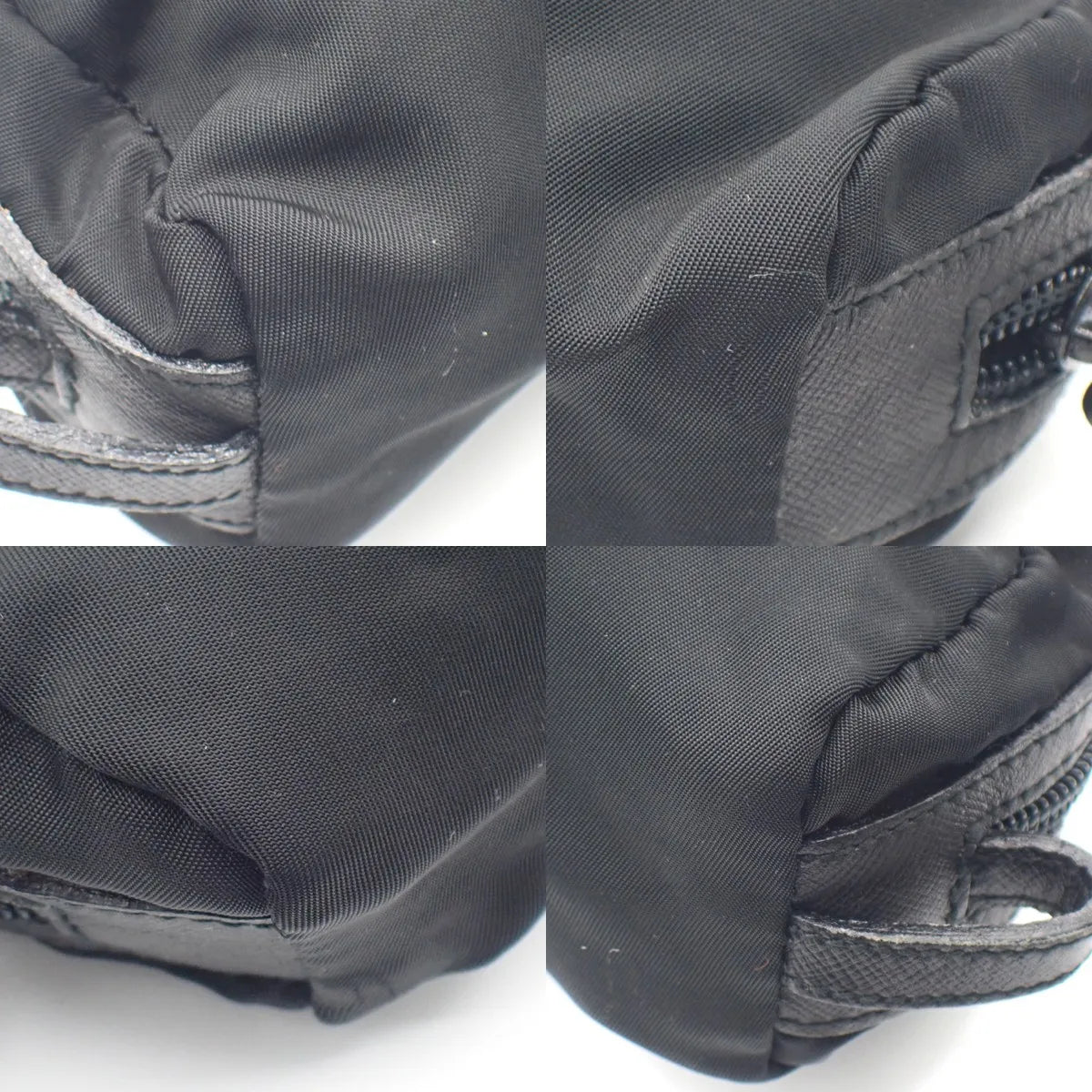 Prada Padded Zip Belt Tessuto Black Nylon Clutche & Pouche Bag (Pre-Owned)