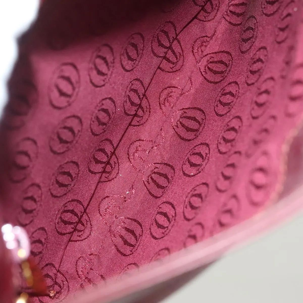 Cartier Vintage Must De Cartier Leather Burgundy Leather Shoulder Bag Bag (Pre-Owned)
