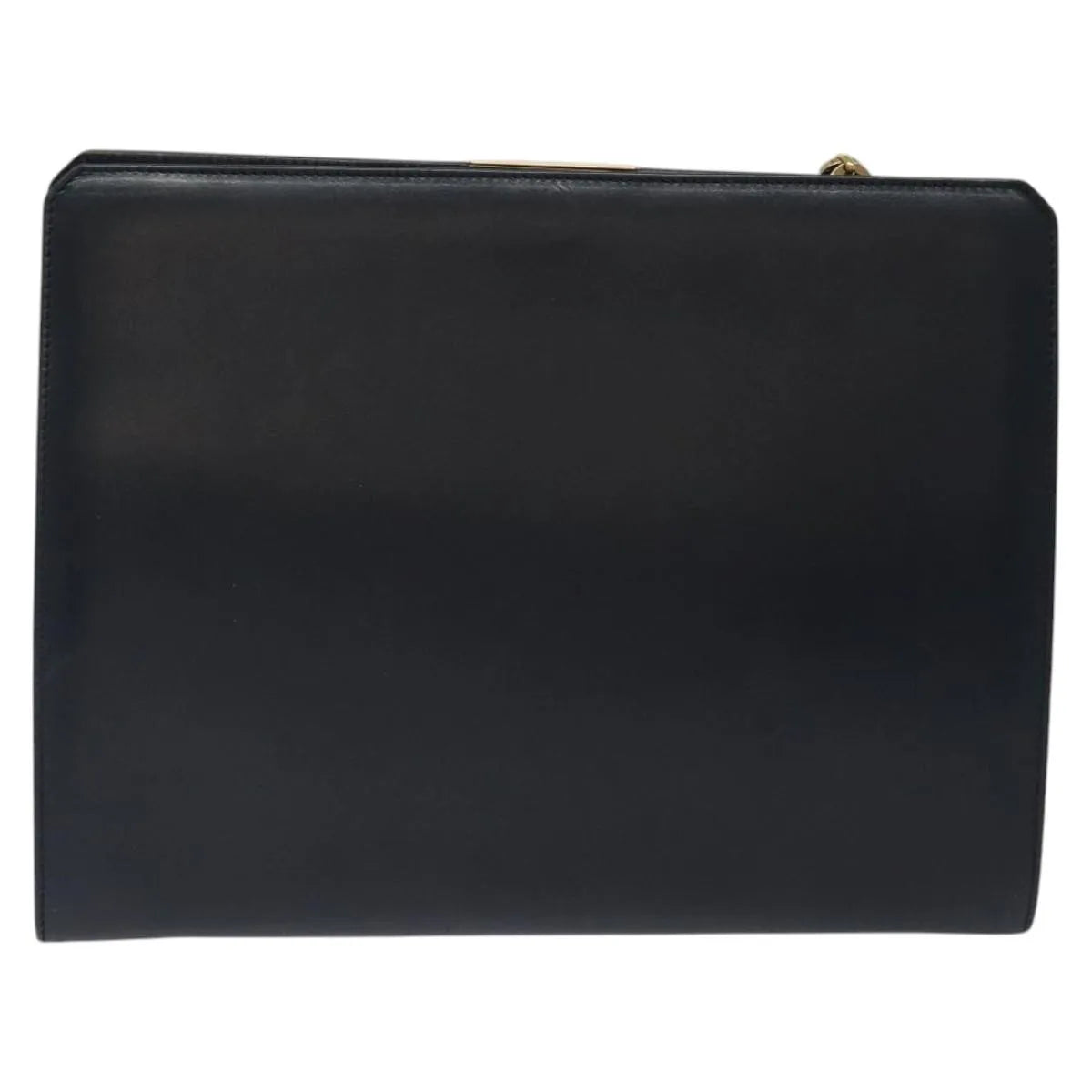 Salvatore Ferragamo Vintage Gancini Chain Leather Navy Leather Shoulder Bag Bag (Pre-Owned)