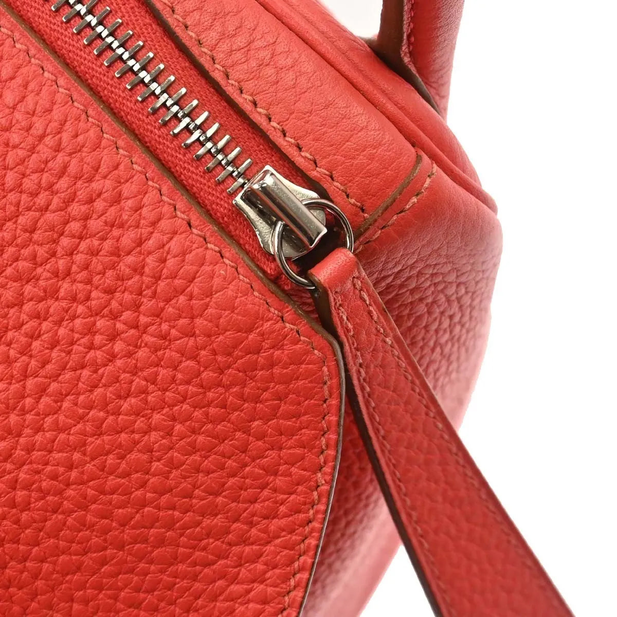 Hermes Lindy Clemence Red Leather Shoulder Bag Bag (Pre-Owned)