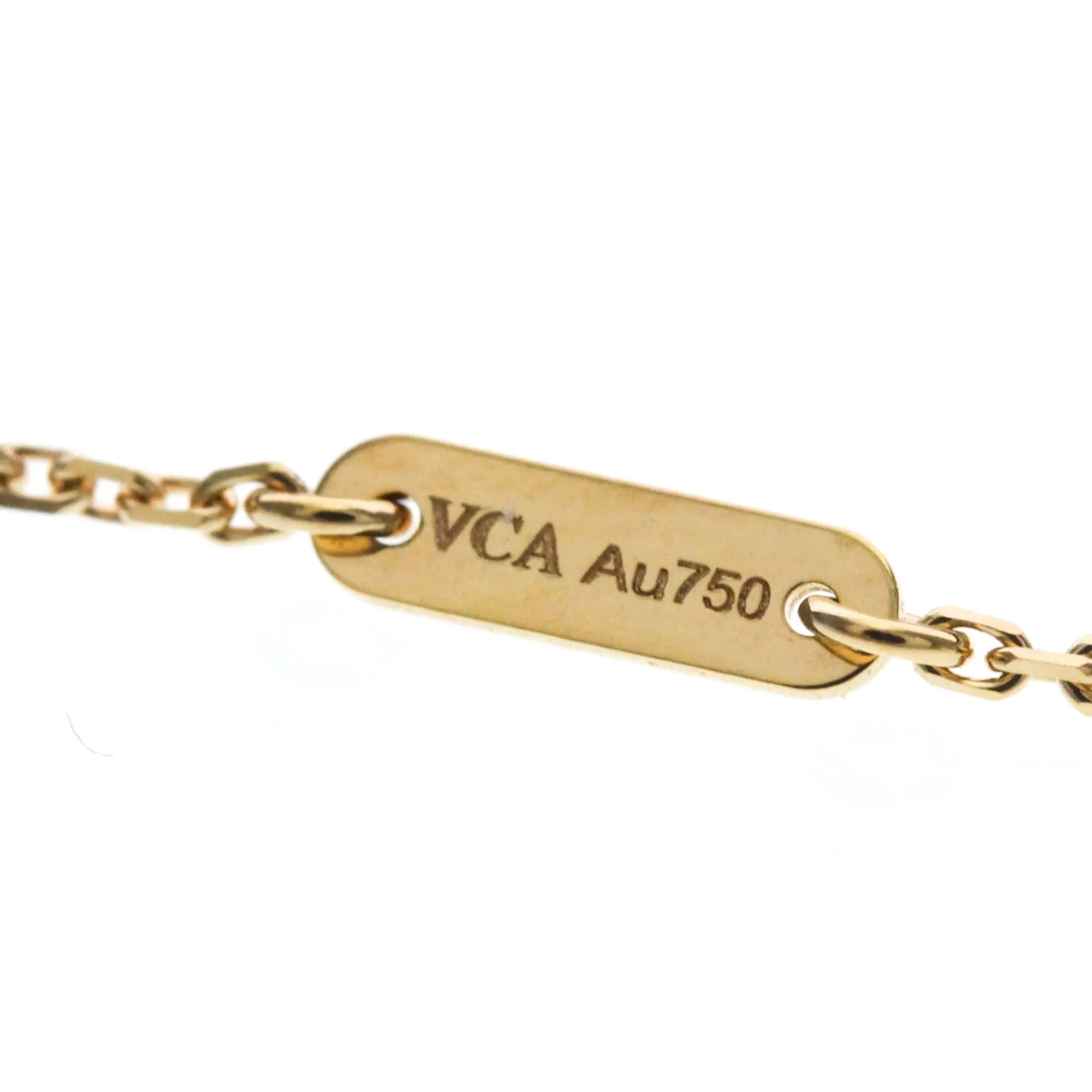 Van Cleef & Arpels Sweet Alhambra Pendant 18K Rose Gold And Carnelian Gold Pink_Gold Necklace Jewelry (Pre-Owned)