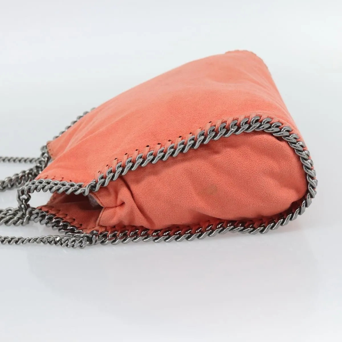 Stella Mccartney Falabella Fold Over Faux Leather Orange Polyester Shoulder Bag Bag (Pre-Owned)