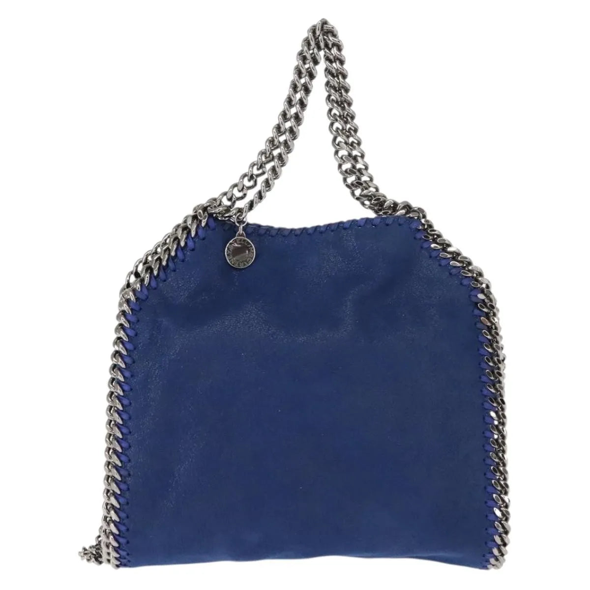 Stella Mccartney Falabella Fold Over Shaggy Deer Blue Polyester Shoulder Bag Bag (Pre-Owned)