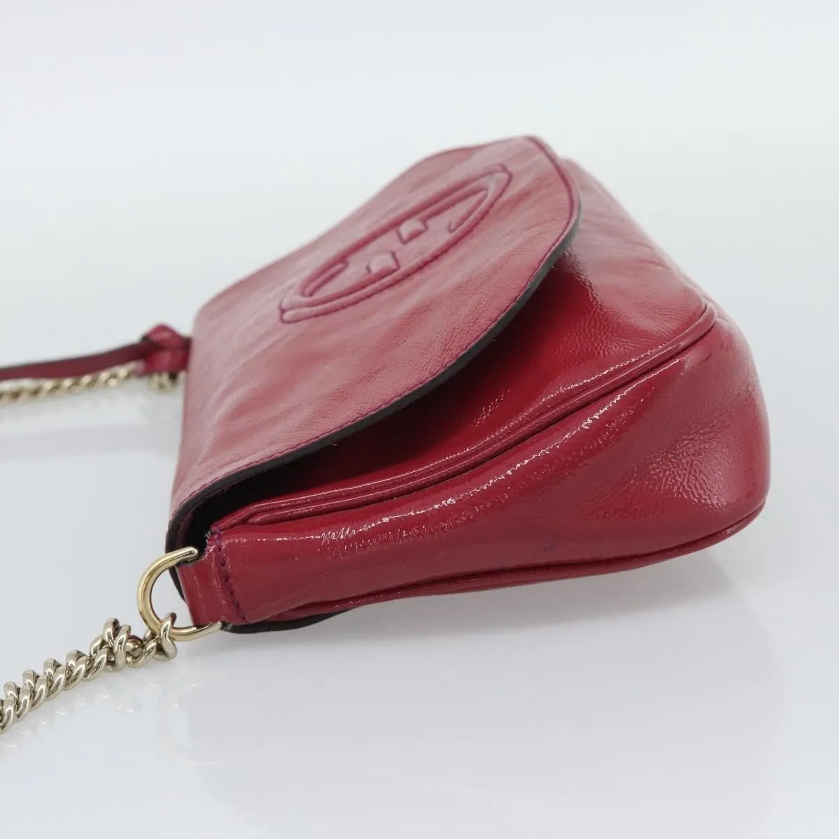 Gucci Soho Chain Patent Pink Patent_Leather Shoulder Bag Bag (Pre-Owned)