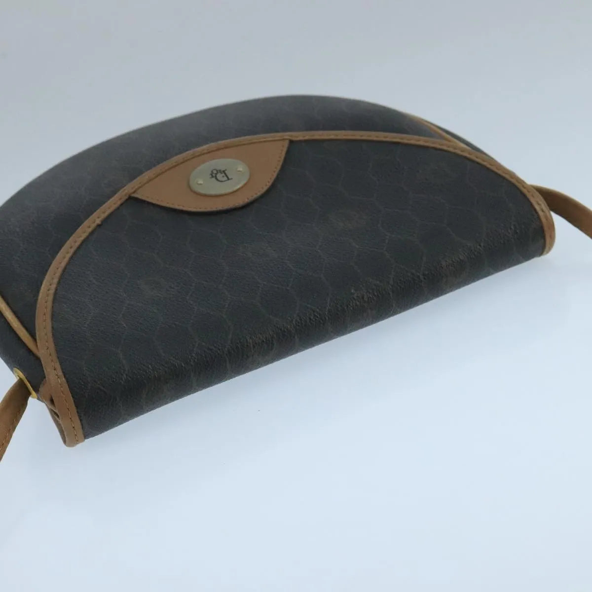 Christian Dior Vintage Honeycomb Flap Canvas And Leather Black Pvc Shoulder Bag Bag (Pre-Owned)