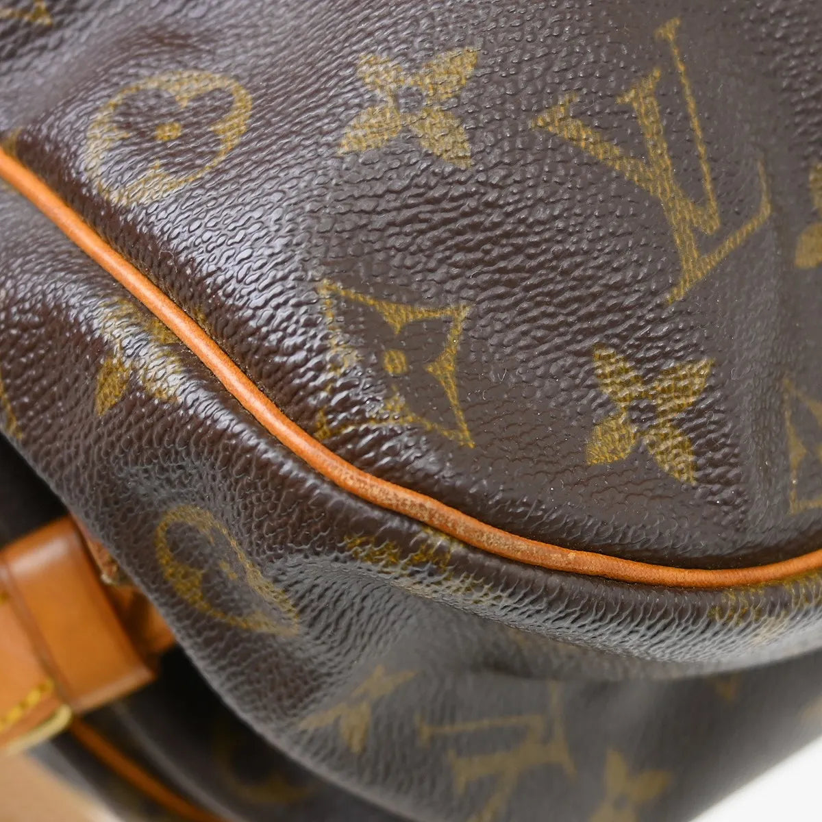 Louis Vuitton Saumur Handbag Monogram Canvas Brown Canvas Shoulder Bag Bag (Pre-Owned)