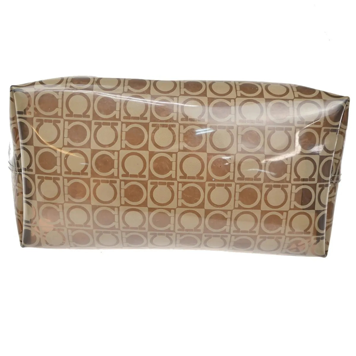 Salvatore Ferragamo Gancini Vinyl Brown Plastic Shoulder Bag Bag (Pre-Owned)