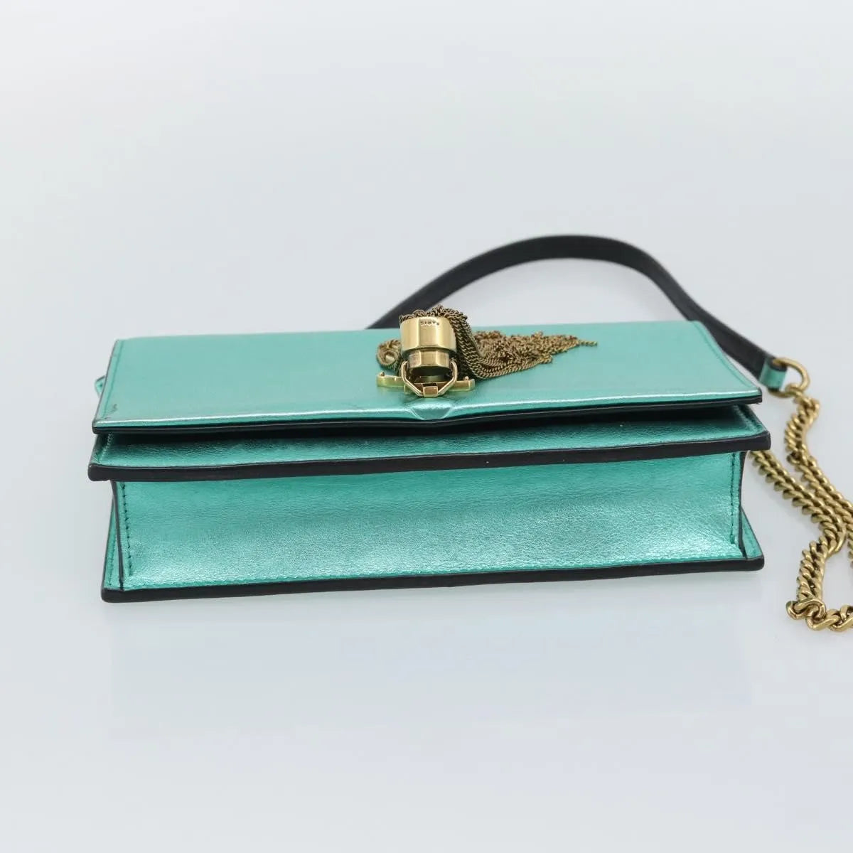 Saint Laurent Kate Leather Green Leather Shoulder Bag Bag (Pre-Owned)