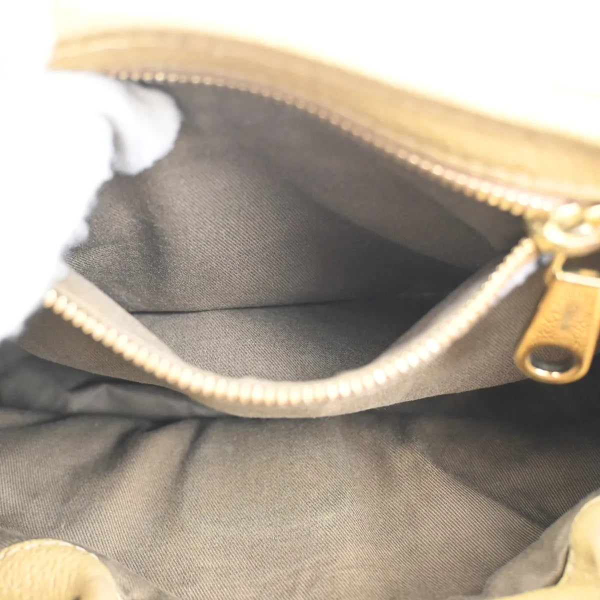 Chloe Elsie Tweed Leather Beige Tweed Shoulder Bag Bag (Pre-Owned)