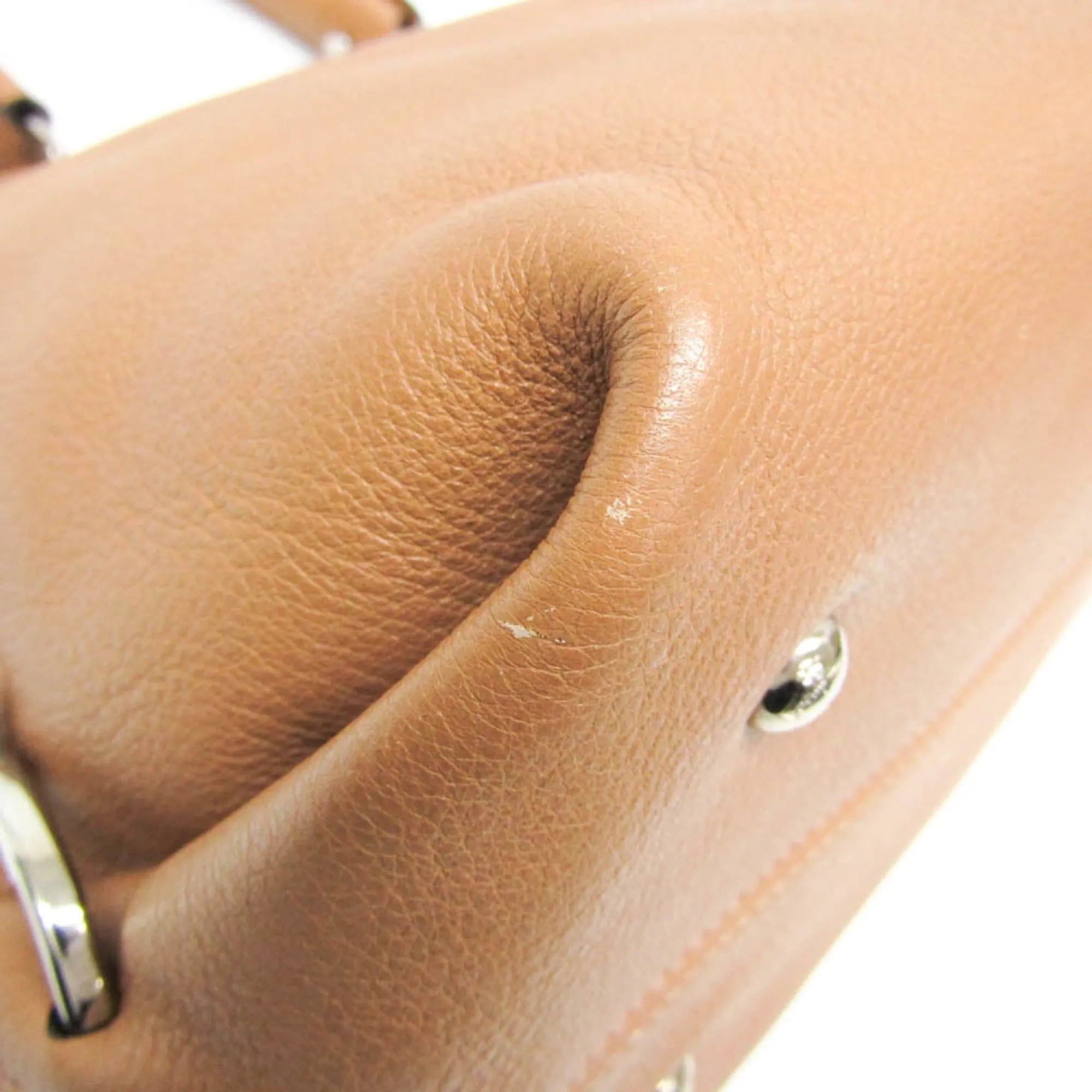 Salvatore Ferragamo Gancini Leather Brown Leather Shoulder Bag Bag (Pre-Owned)