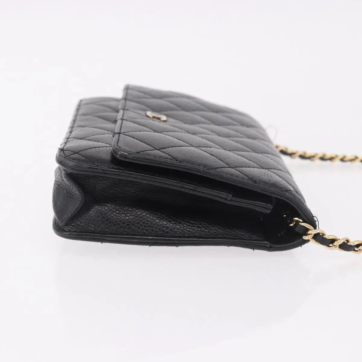 Chanel Chanel Matelassé Cuir Noir Black Leather Black Calfskin Shoulder Bag Bag (Pre-Owned)