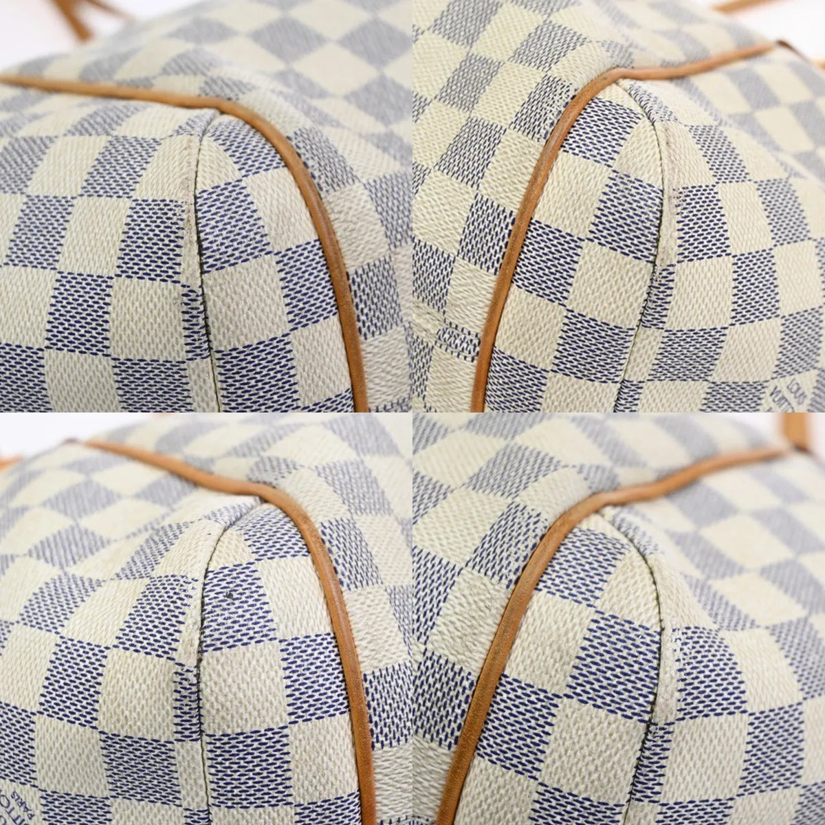 Louis Vuitton Totally Damier Azur White Canvas Shoulder Bag Bag (Pre-Owned)