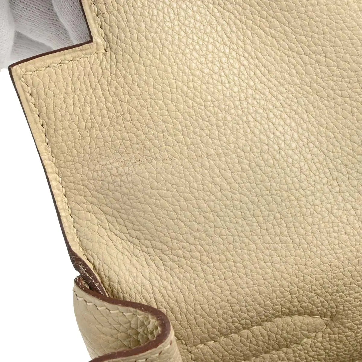 Hermes Kelly Retourne Togo Beige Leather Handbag (Pre-Owned)