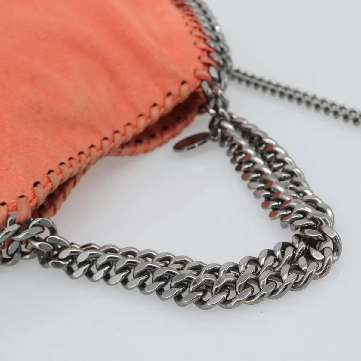 Stella Mccartney Falabella Fold Over Faux Leather Orange Polyester Shoulder Bag Bag (Pre-Owned)