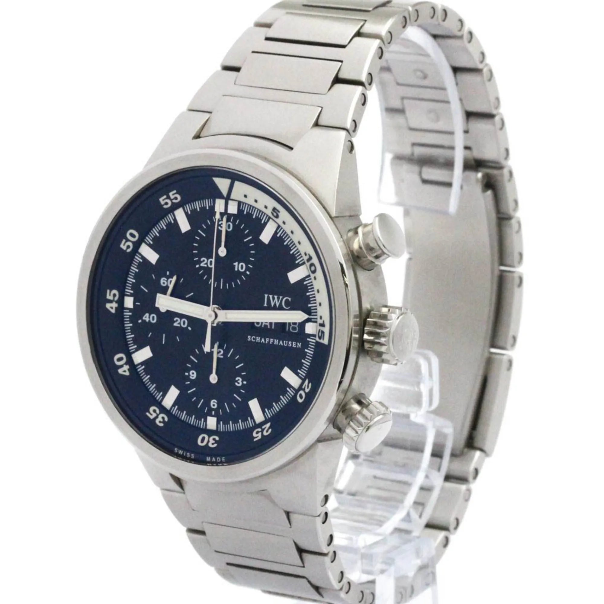 Iwc Schaffhausen Aquatimer Chronograph Automatic Stainless Steel Watch (Pre-Owned)